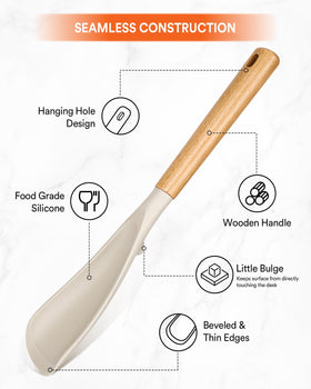 Badiano spoon with nonstick-friendly edges to prevent scratches.