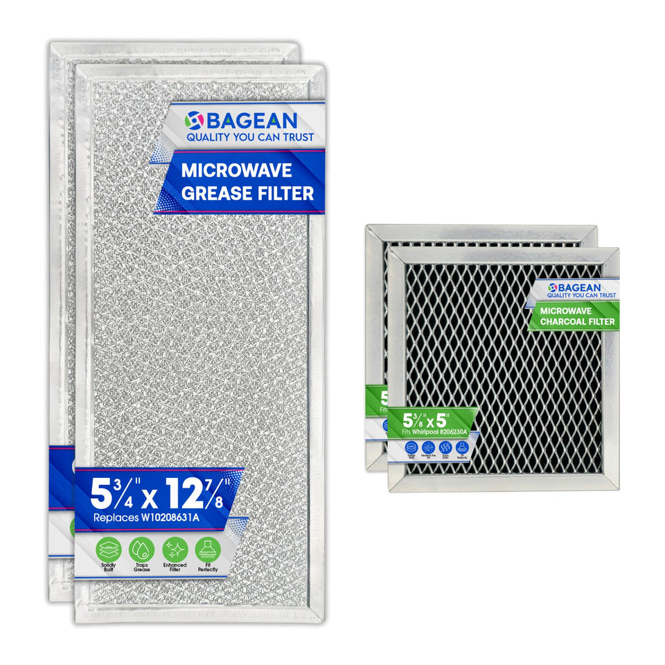 Bagean grease filter assembly fits Whirlpool models for strong grease capture.