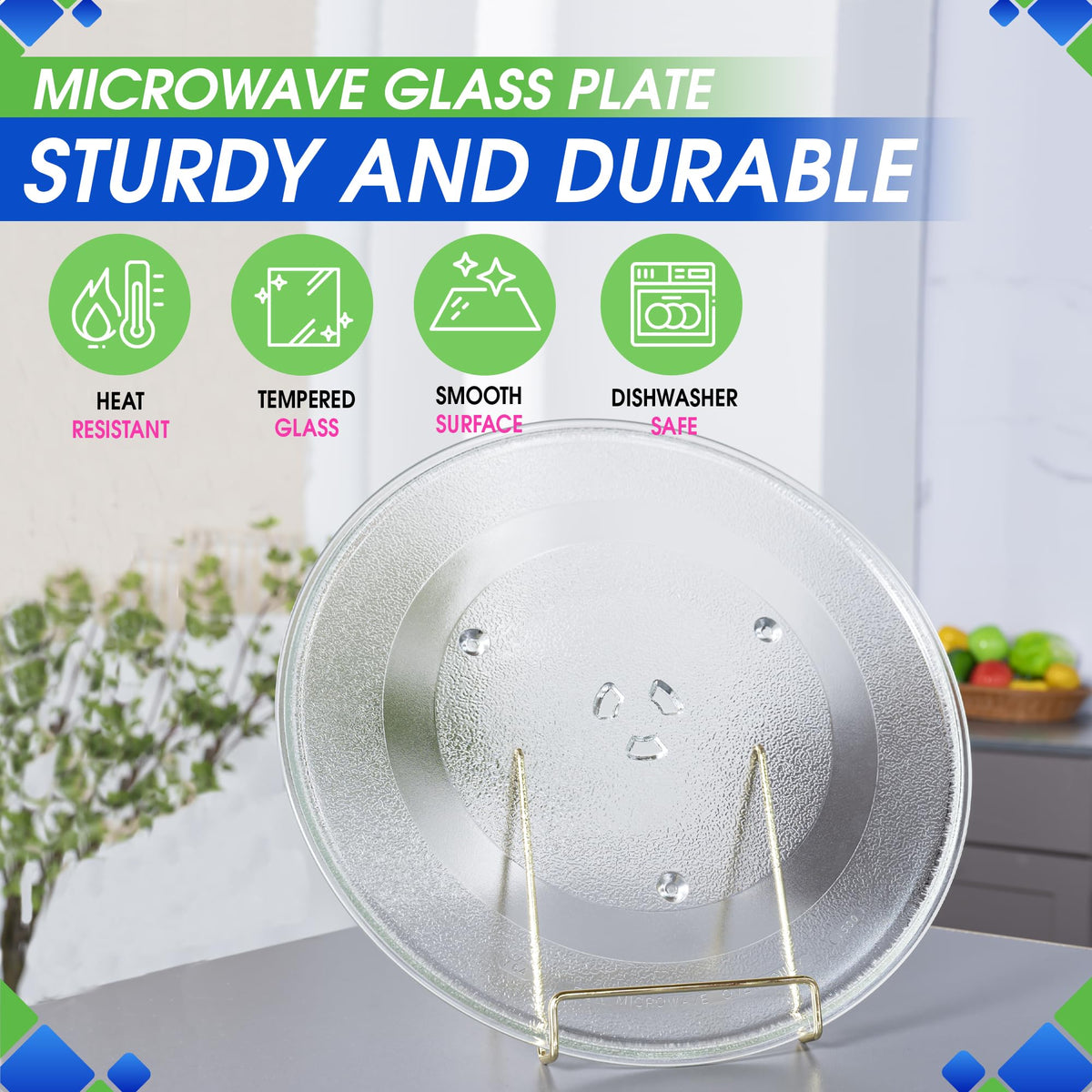 Bagean microwave turntable compatible wb49x10063 ensures easy installation.
