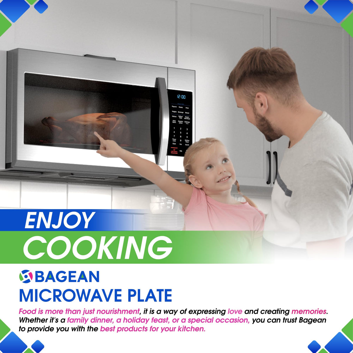 Bagean oil-resistant plate resists sticky residues for easier cleanup.