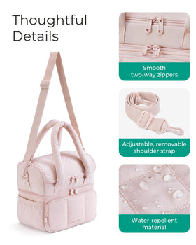 BAGSMART front pocket holds utensils and napkins neatly