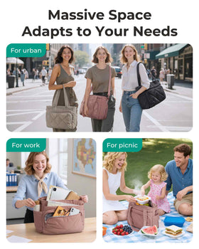 BAGSMART lunch bag has a padded shoulder strap for all-day comfort.