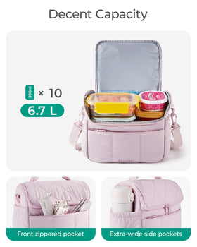BAGSMART lunch bag with adjustable strap versatile crossbody carry for work or travel