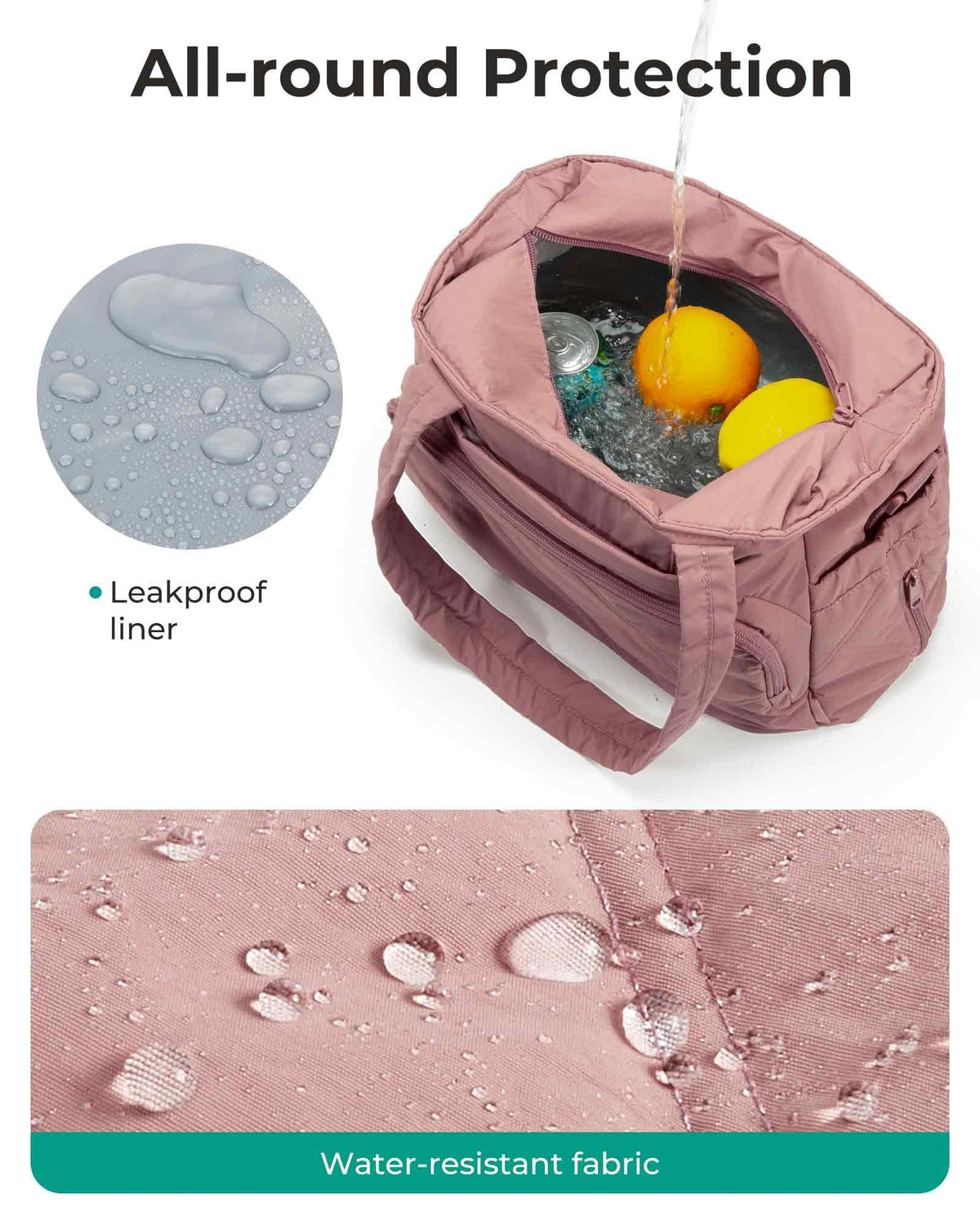 BAGSMART lunch bag sturdy handles support quick grab-and-go moments.