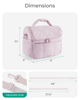 BAGSMART lunch bag waterproof lining close-up emphasizes spill protection