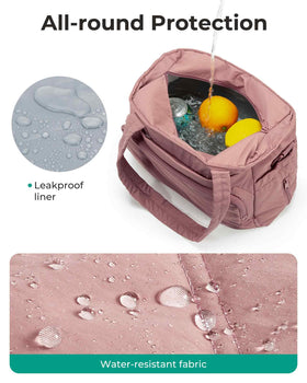 BAGSMART lunch bag leakproof liner prevents spills and odors.