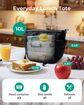 BAGSMART puffy lunch tote combines style with practical insulation