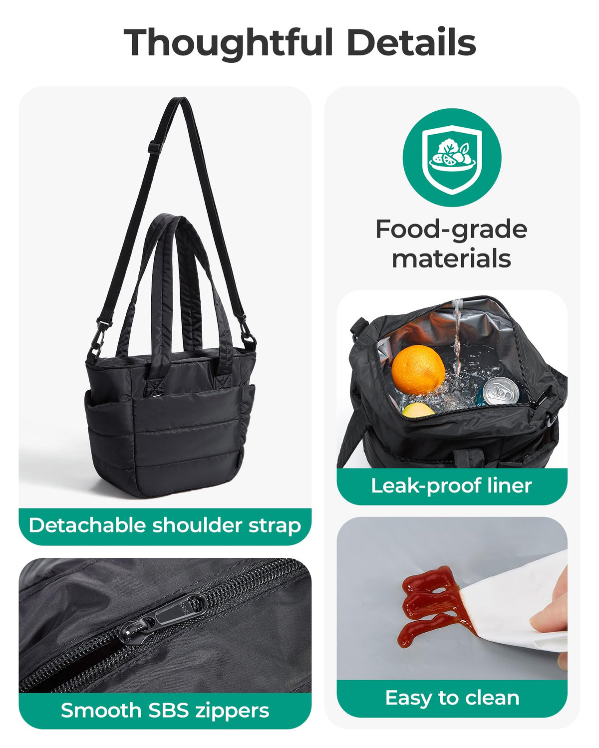 BAGSMART versatile tote for work, campus, picnics, and travel