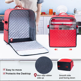 BAGSPRITE quilted nylon cover resists moisture and cleans easily