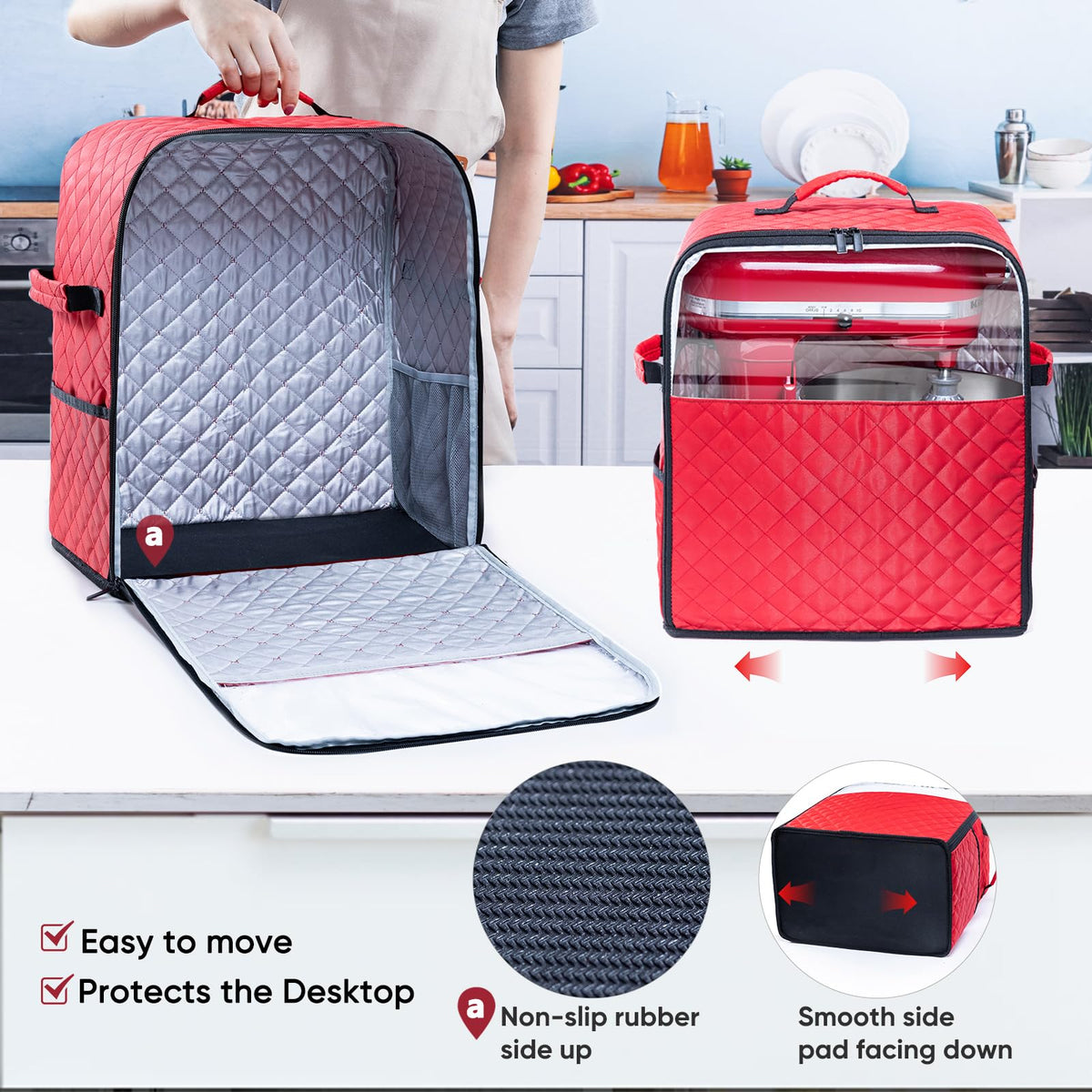 BAGSPRITE cover crafted in water-resistant quilted nylon for lasting protection.