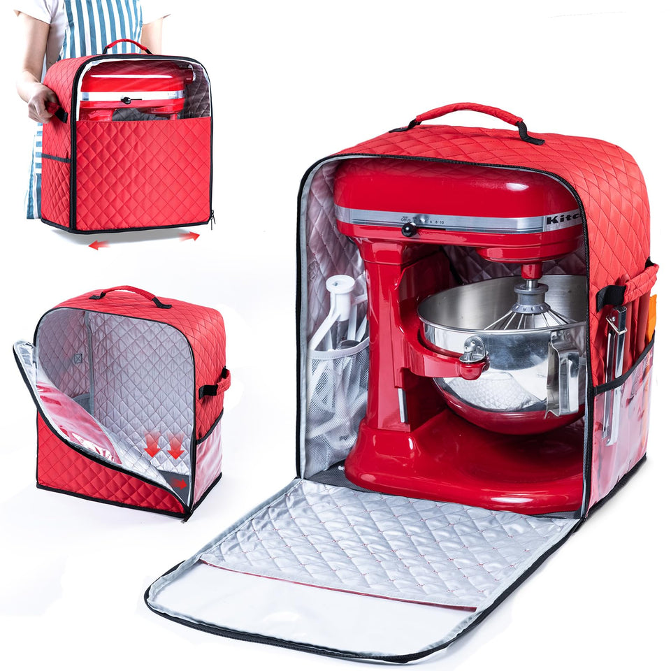 BAGSPRITE stand mixer cover with base mat improves mobility for heavy mixers