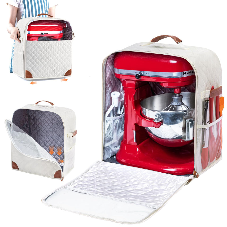 BAGSPRITE stand mixer cover with base slider to move a heavy mixer with ease