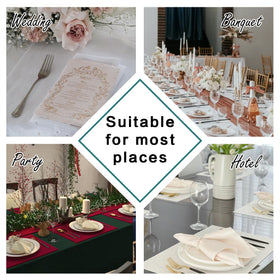 Folded Bailarina napkins elevate dining presentation at gatherings.
