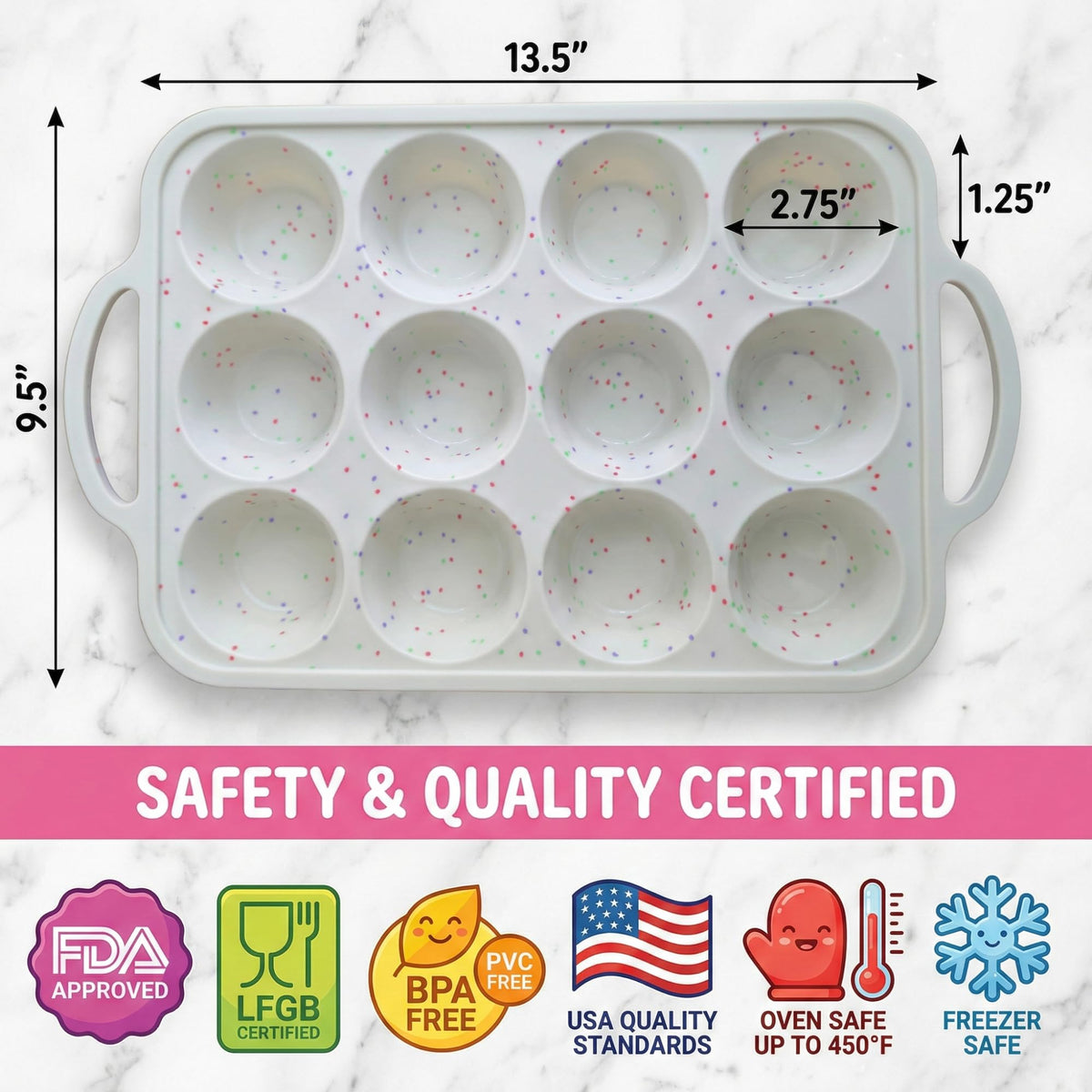 BAKE BOSS BPA-free silicone pan for safe family baking and neutral flavors.