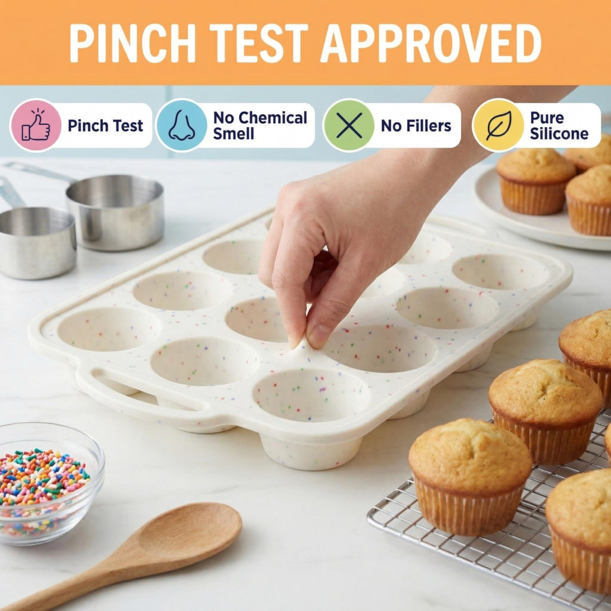BAKE BOSS pans in oven, convection, and toaster ovens for versatile baking.