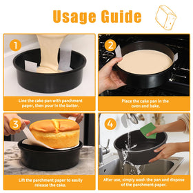 BakerChef heat-resistant pans safe up to 450F for versatile baking.