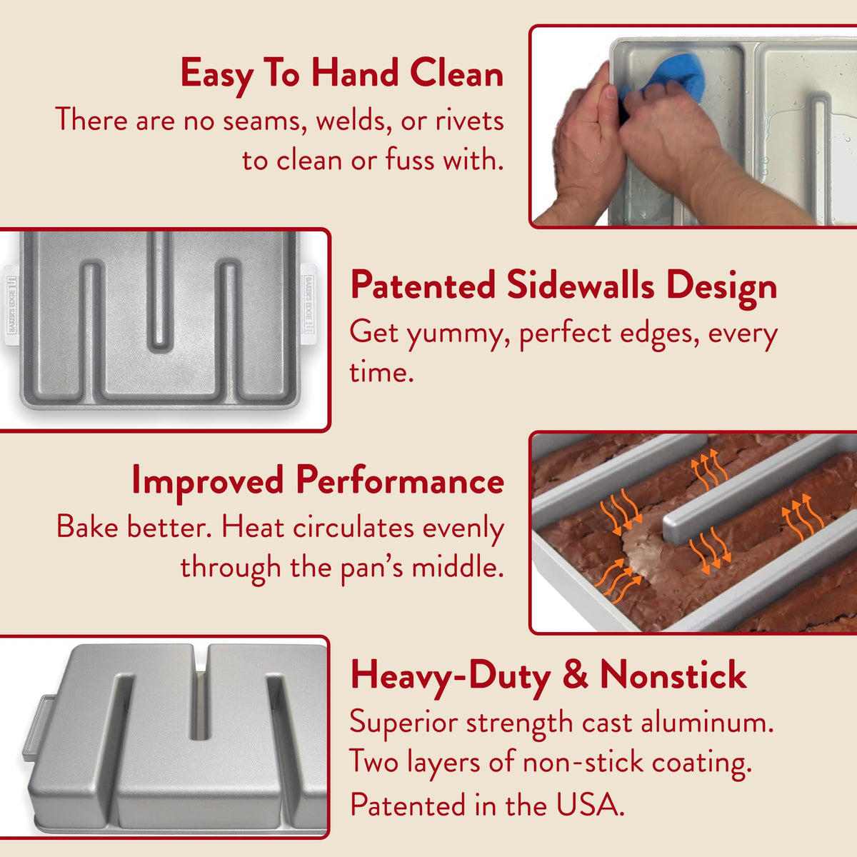Baker's Edge pan features Shark Tank endorsements and trusted bakeware