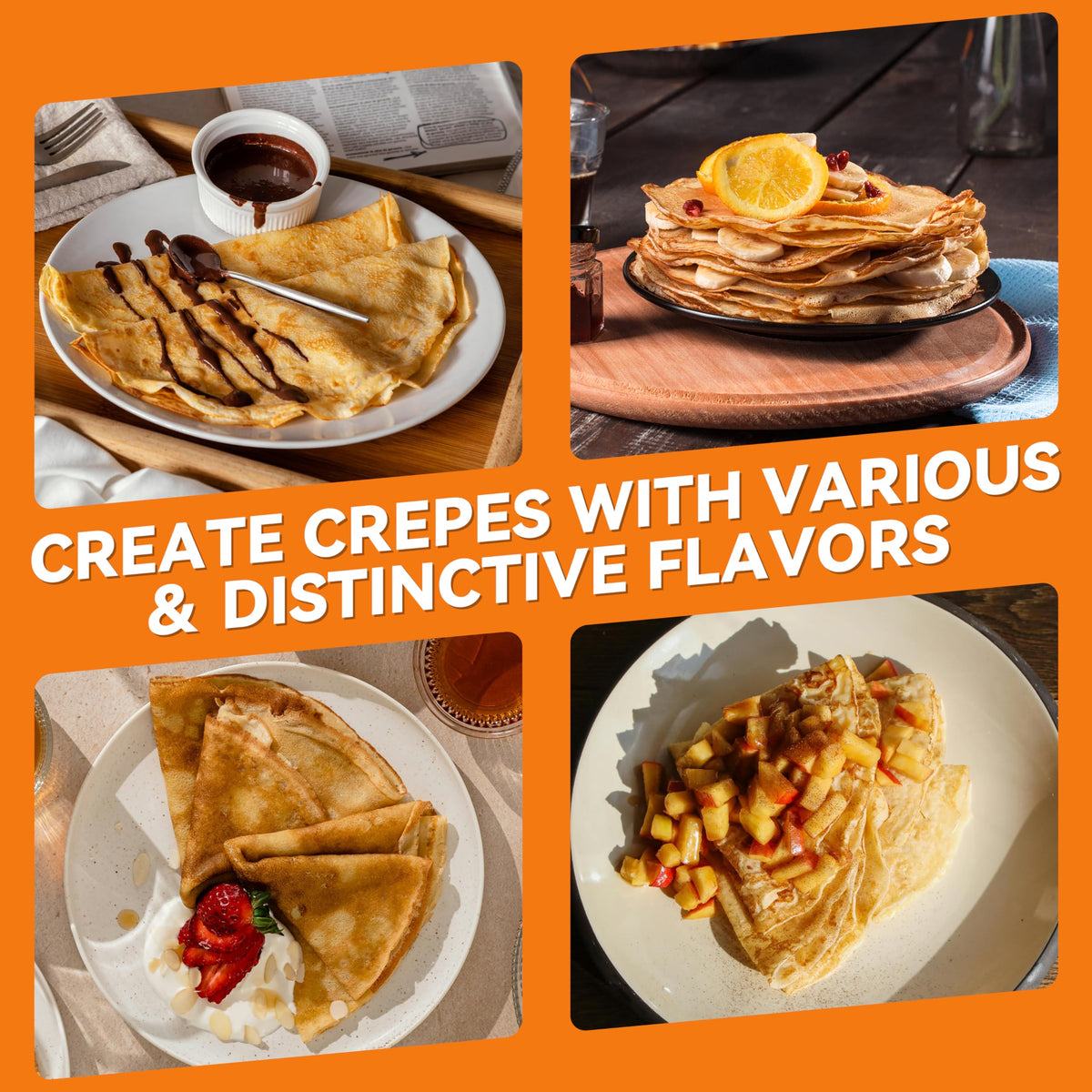 Baker's Friend crepe maker portable design fits small kitchens or travel
