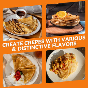 Baker's Friend crepe maker portable design fits small kitchens or travel