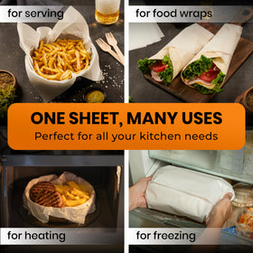 Baker's Signature eco-friendly wood-pulp parchment supports a chemical-free kitchen.