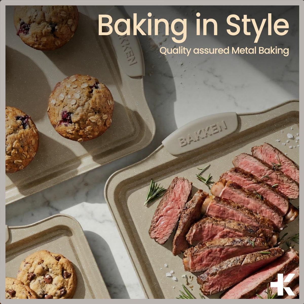 BAKKENMASTER big cookie pan for batch cookies and sheet meals.