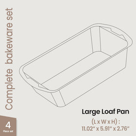 BAKKENMASTER loaf pan interior nonstick coating ensures quick cleanup after baking.