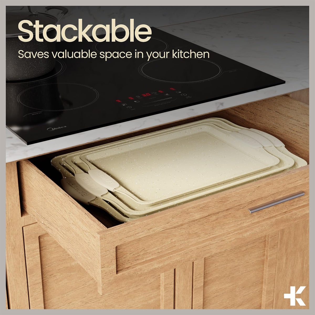 BAKKENMASTER 6-piece set offers multiple sizes for sheet baking and roasting.
