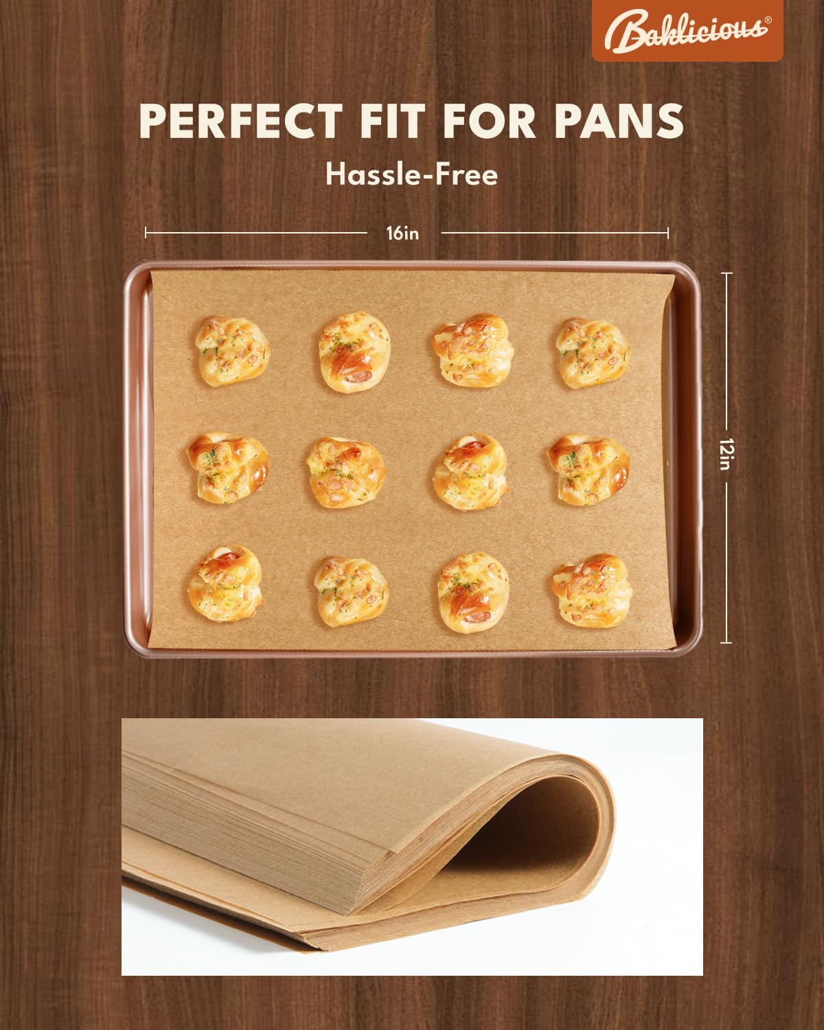 Baklicious multi-use parchment paper for oven, air fryer, steaming, and more
