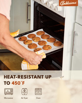 Baklicious parchment paper designed for air fryer and oven use