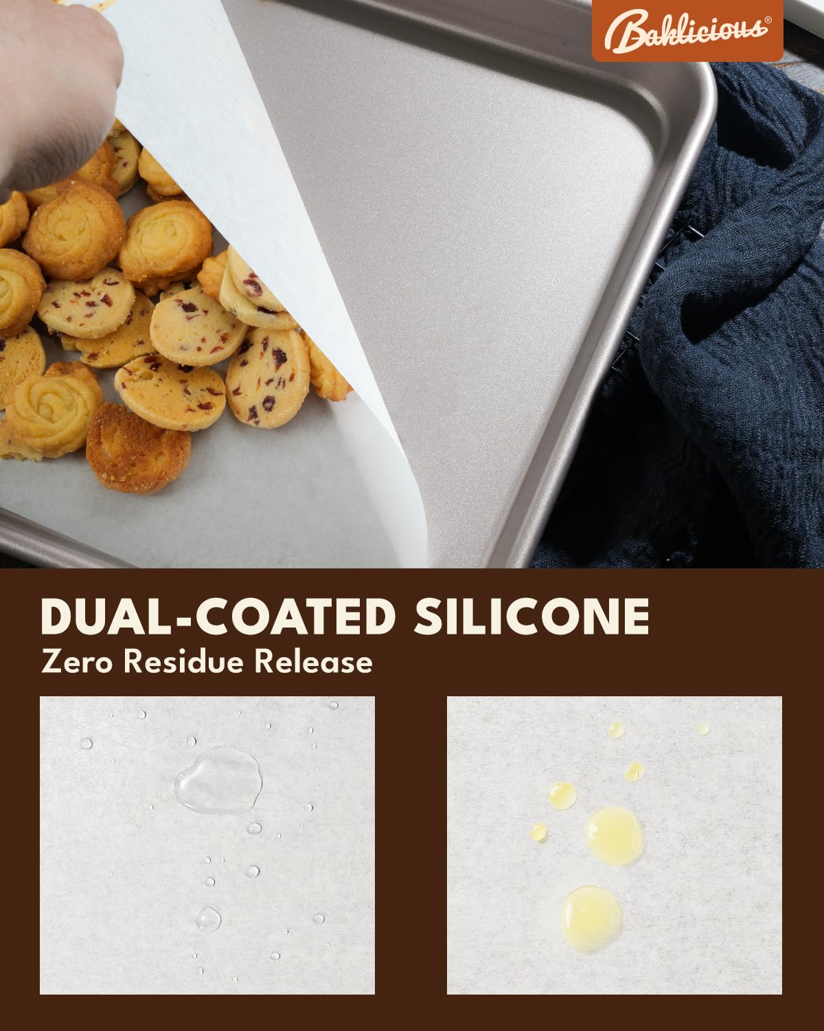 Baklicious natural unbleached parchment for a clean, food-safe surface