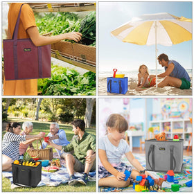 BALEINE reinforced-bottom blue bag supports heavy loads during shopping