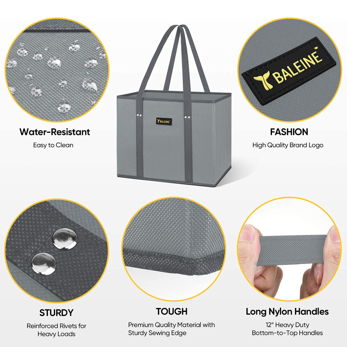 BALEINE plaid check tote is water-resistant for outdoor use and easy cleanup