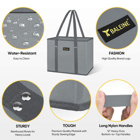 BALEINE plaid check tote is water-resistant for outdoor use and easy cleanup