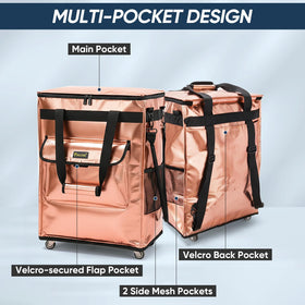 Balene side mesh pocket for water bottle and essentials.