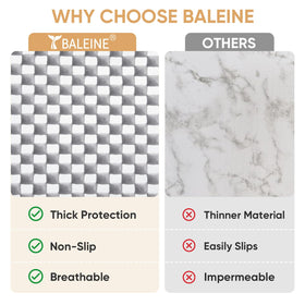 BALEINE wardrobe rack liner beige keeps shelves organized.