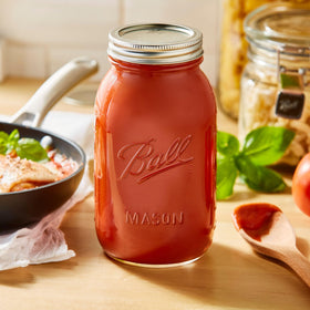 Ball Regular Mouth 32oz mason jar 18-month seal visual