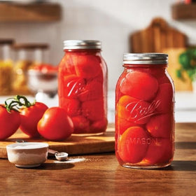 Ball regular-mouth jar with lid and label-ready surface