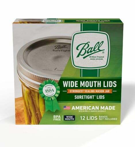 Ball wide-mouth lids jar-closure-setup shows versatile canning and crafting with mason jars.