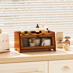 BAMBANG bread box flat top provides space for daily essentials