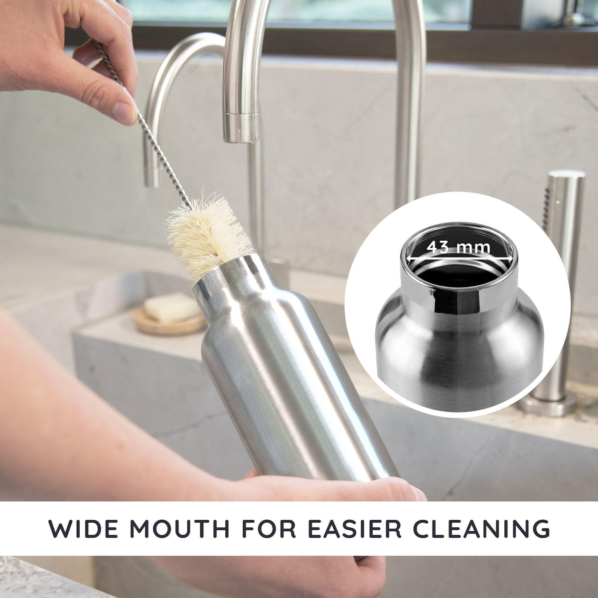 Eco-friendly Bambaw bottle provides a plastic-free hydration option.