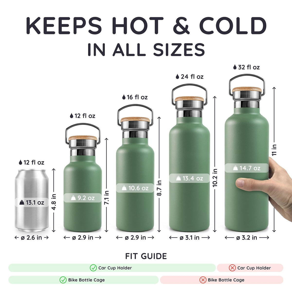 Bambaw stainless steel interior with lead-free insulation for safe hydration.