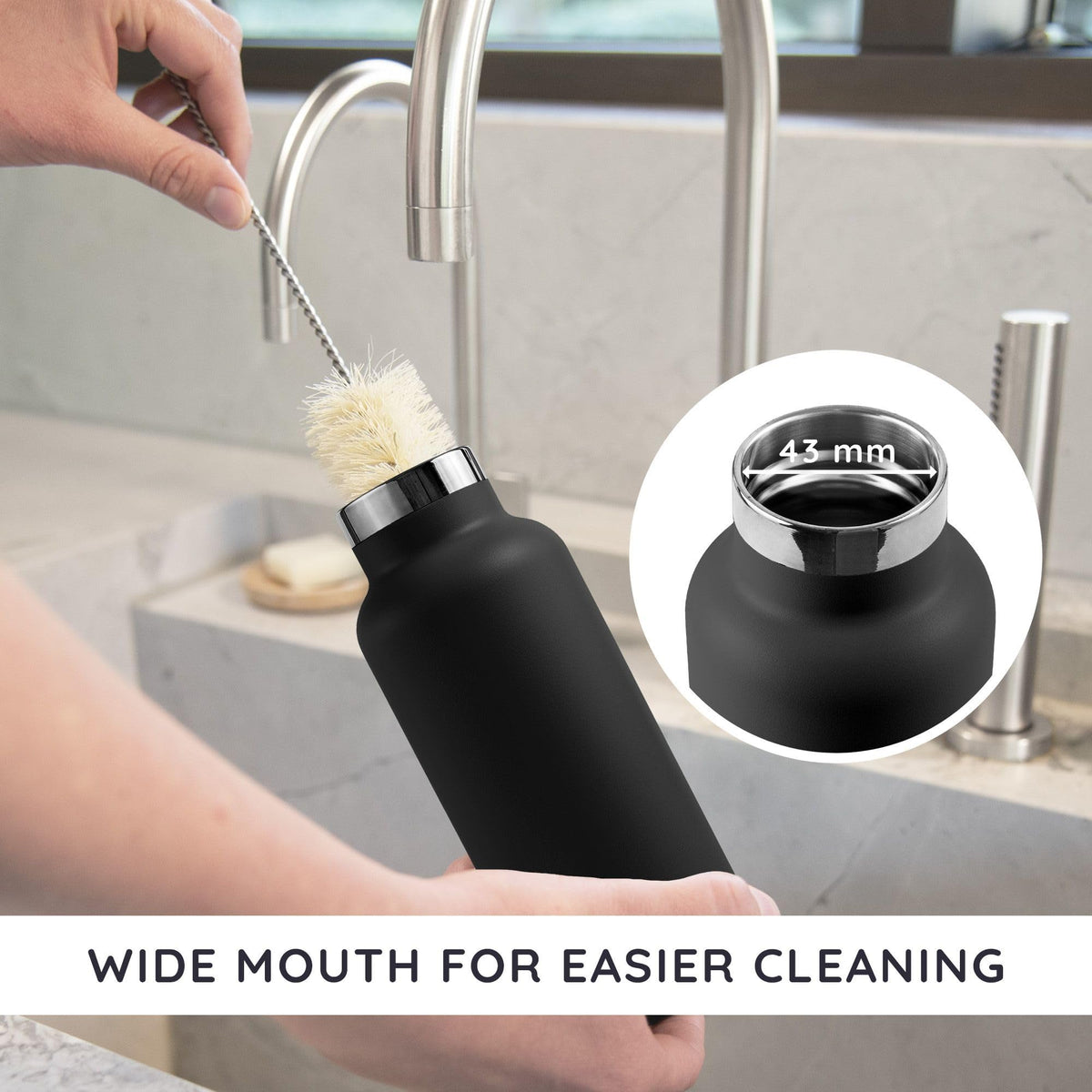Bambaw lead-free insulation bottle with a clean interior
