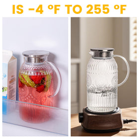 Bandesun vintage pitcher fits neatly in the fridge for quick chilling.