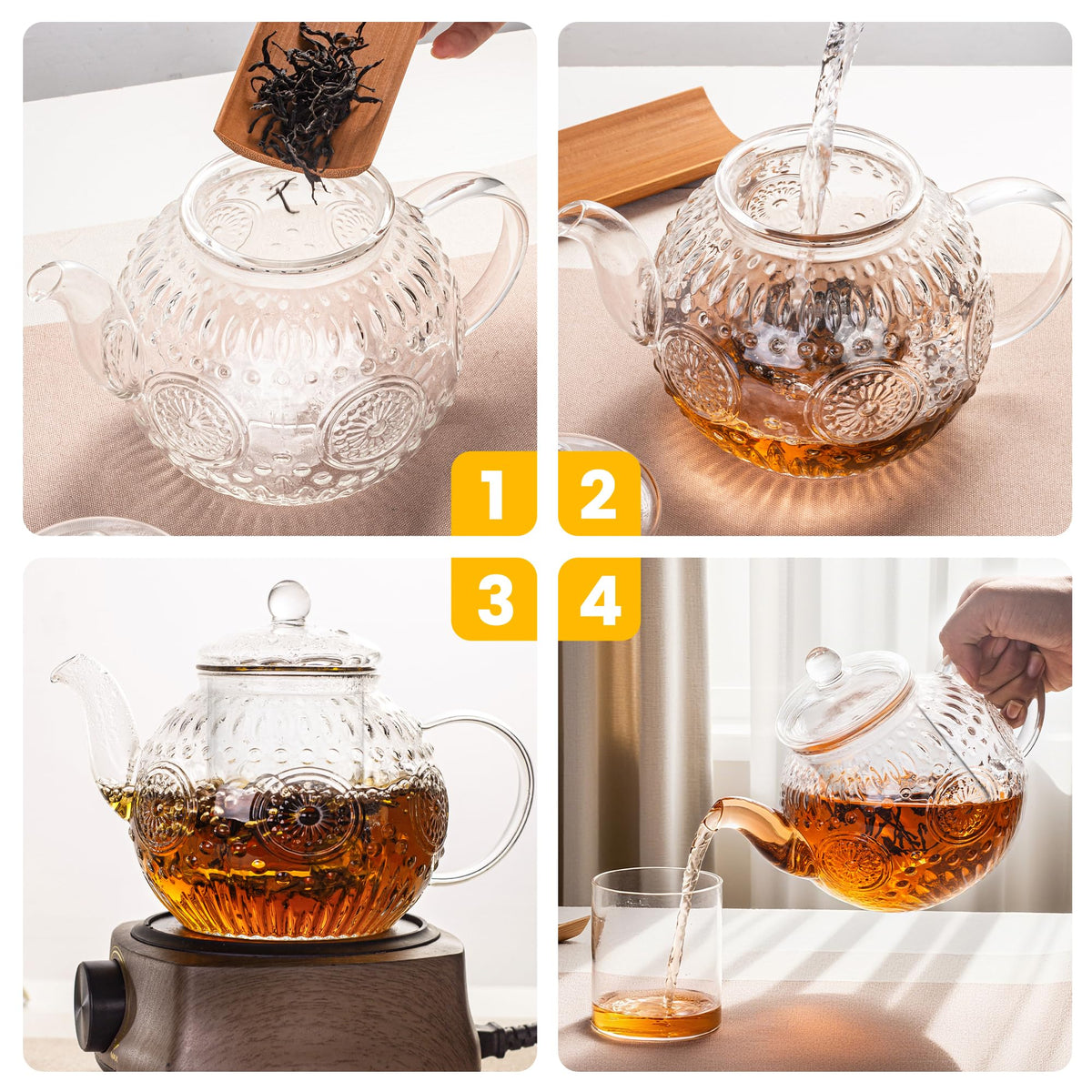 Bandesun Teapot is stovetop safe for direct heating and convenience.