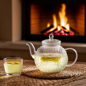 Bandesun Teapot with sunflower motif elevates kitchen decor.