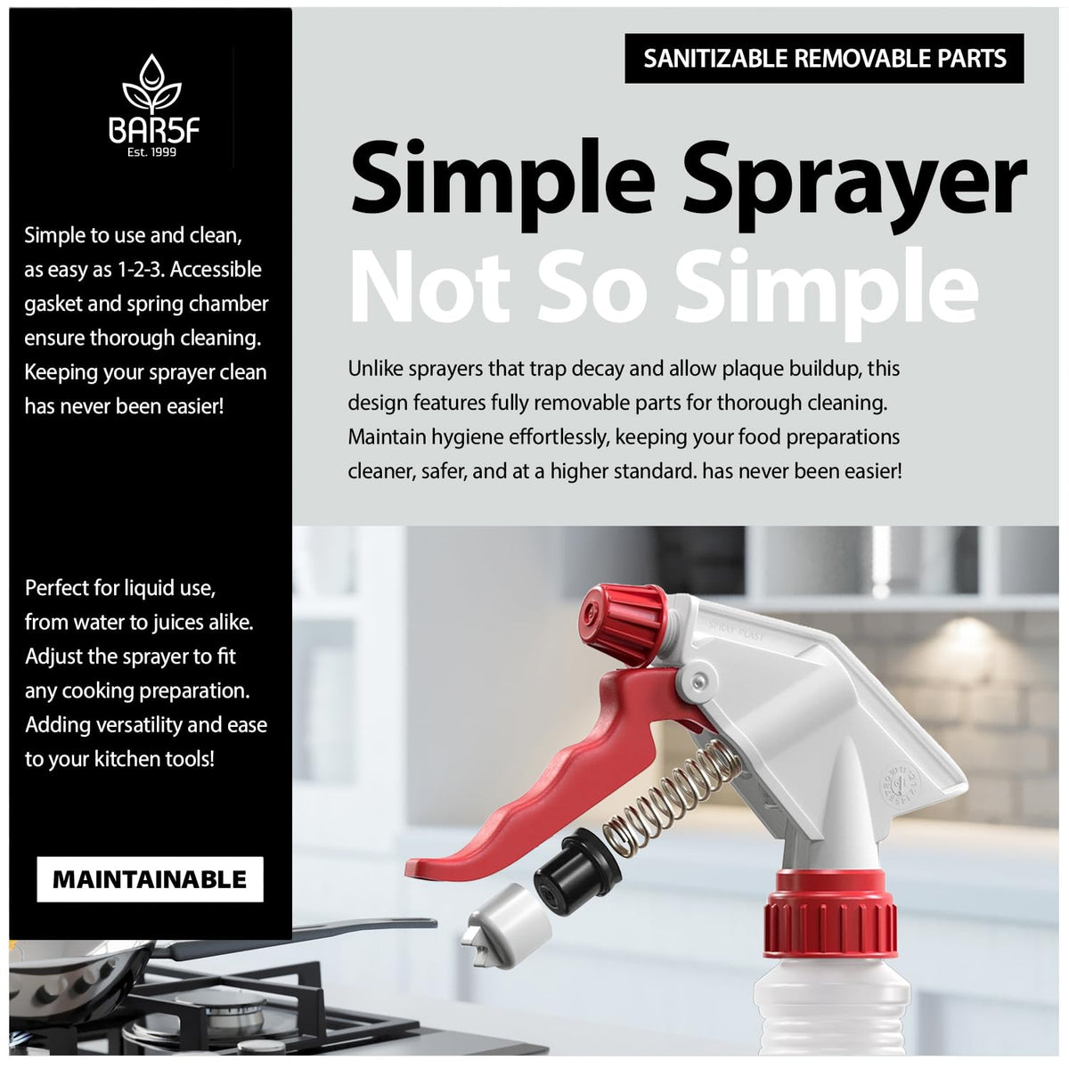 Bar5F durable HDPE bottle delivers long-lasting performance under kitchen use