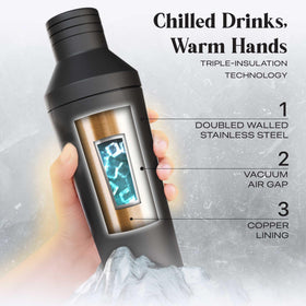Bare Barrel martini shaker with built-in measurement for precise pours.