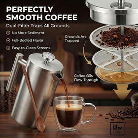 Barista Warrior dual filters deliver smooth, grit-free coffee