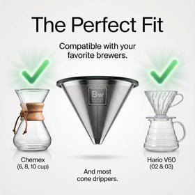 Barista Warrior filter fits Hario V60 for eco-friendly brews