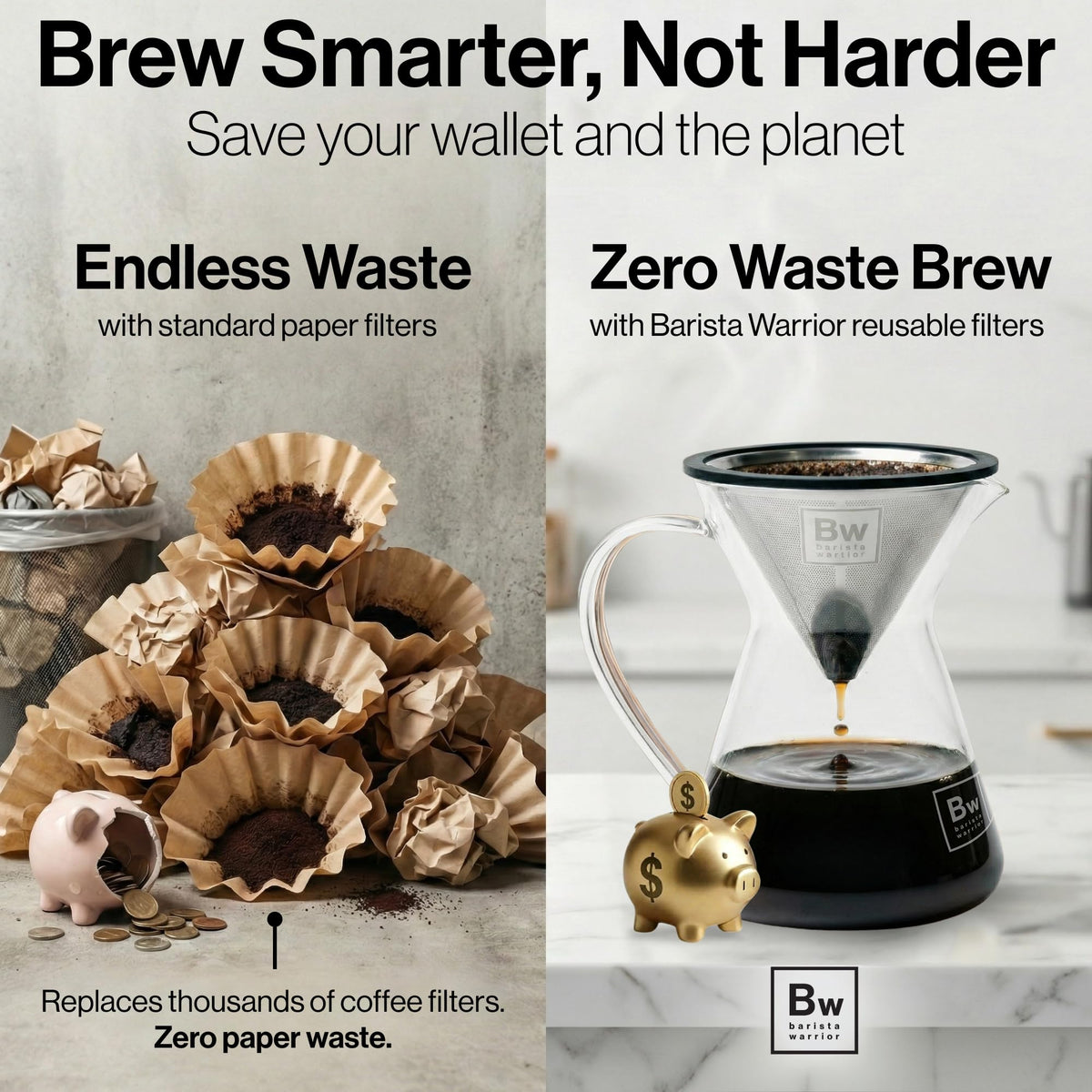 Barista Warrior stainless steel filter resists rust for lasting use